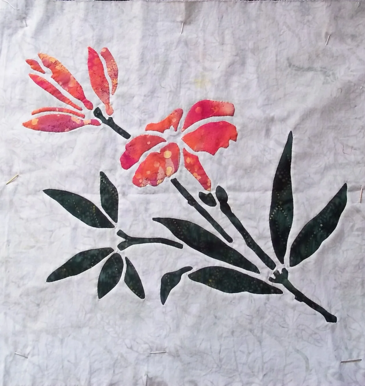 Lily, green & orange, applique and reverse, front.jpg