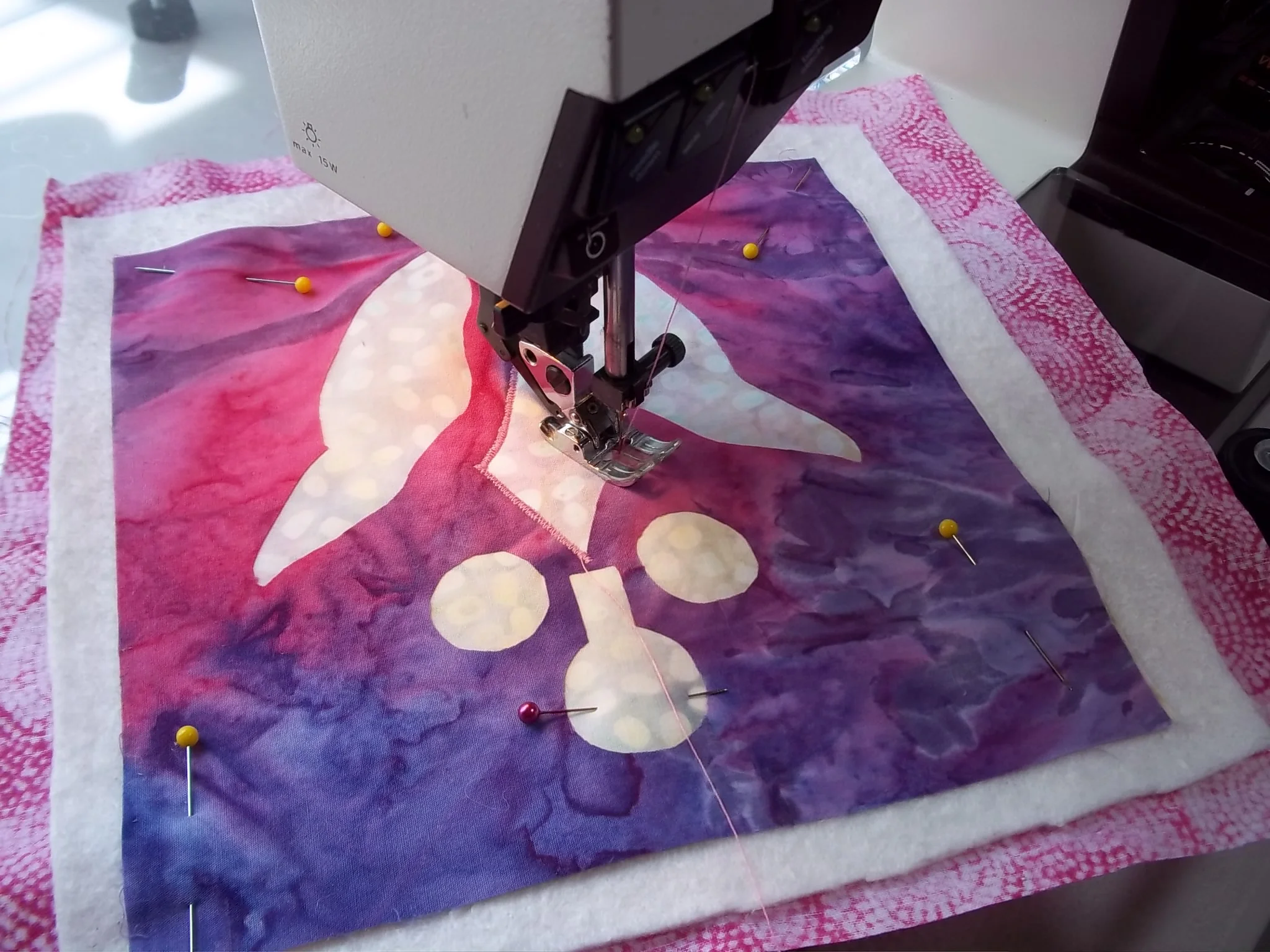 Stitch with Appli-quilting.
