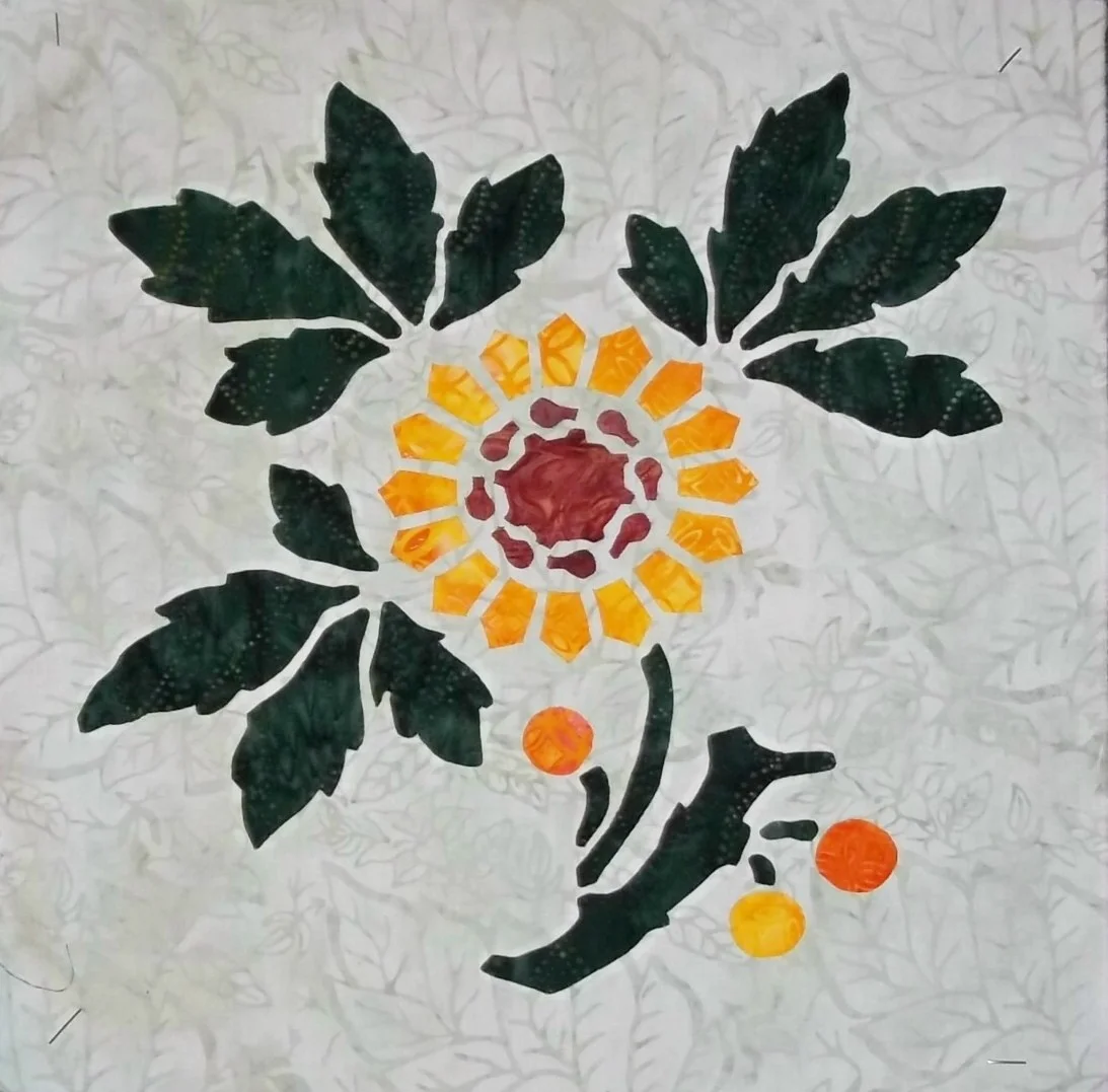 NEW Sunflower, block 3 of 9, Victorian Flower Garden . 