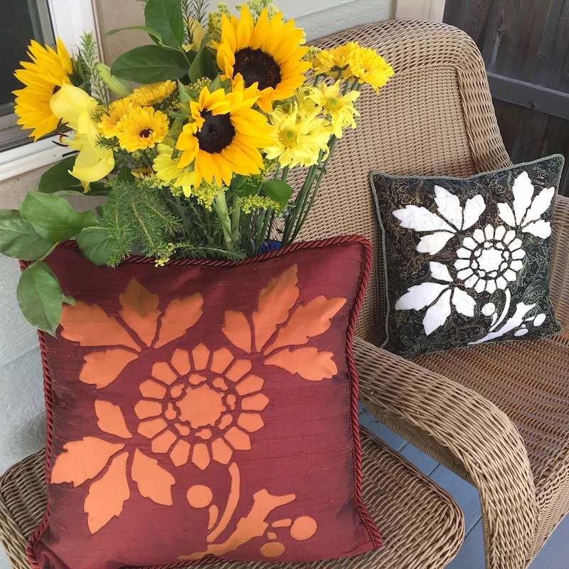 Sunflower block 3 of 9 http://eobquiltdesign.com/shop1/?category=Victorian+Flower+Garden