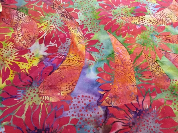 Fused top before appli-quilting.