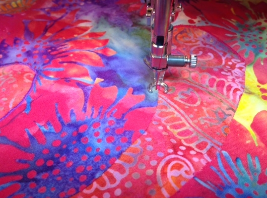 Majesty created by machine being Appli-quilted.