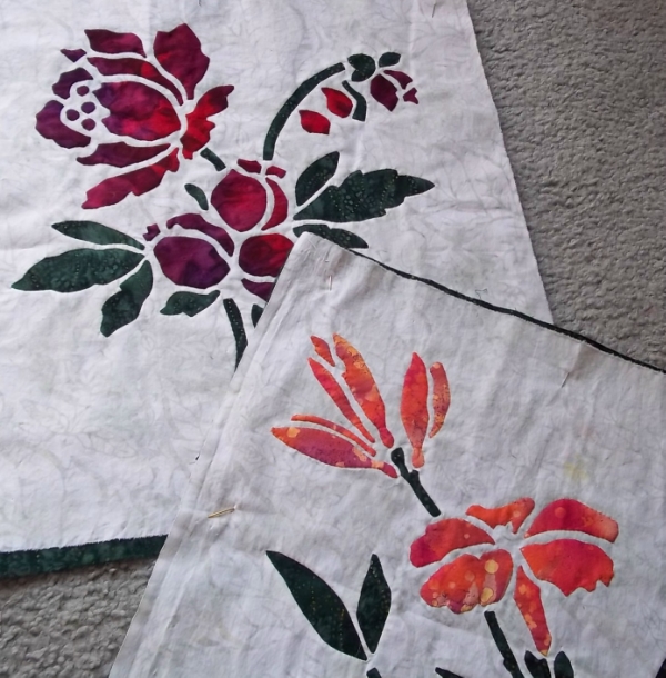 Rose , 2 of 9, and Lily , 1 of 9, Victorian Flower Garden