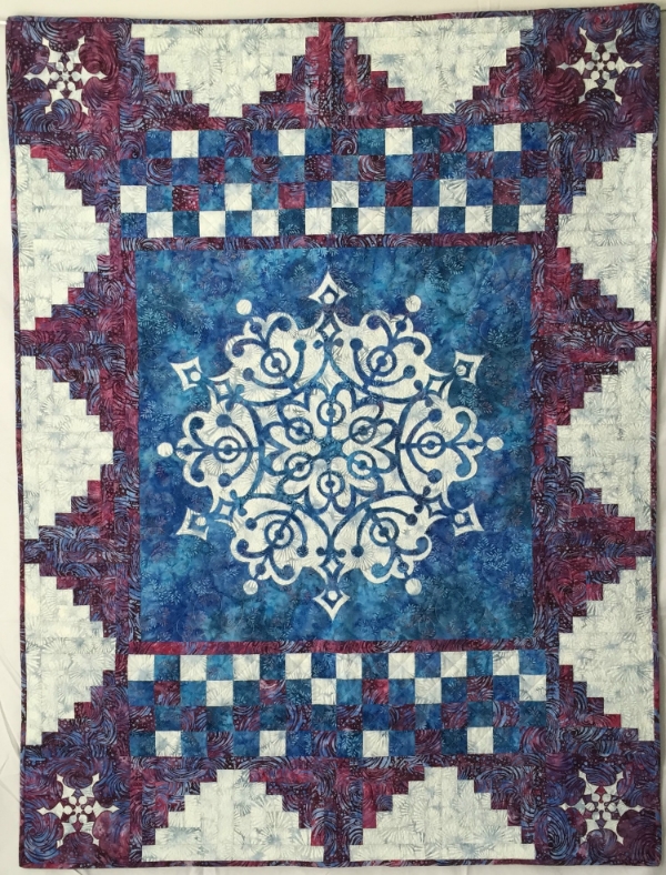 Frozen Wonder built into a quilt with Frosty Frozen Wonder Quilt Expansion pattern.