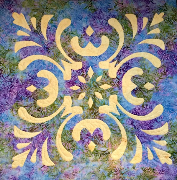 Majesty, Medallion IX(36" x 36") designed for Island Batik, spring 2015.