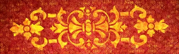 Marrakesh (20" x 60") table runner designed for Island Batik, Spring collection 2015.