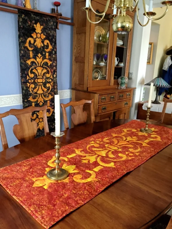 Marrakesh 20" x 60" table runner, hand or machine.