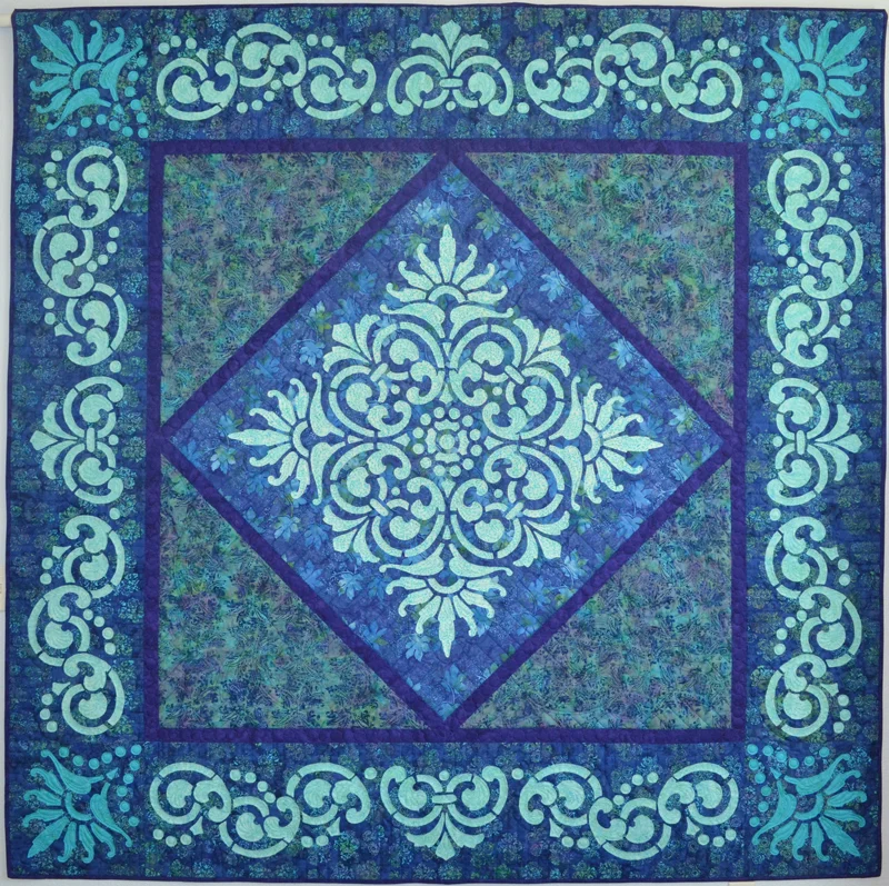 Fit for a Queen (89" x 89"). hand or machine.
