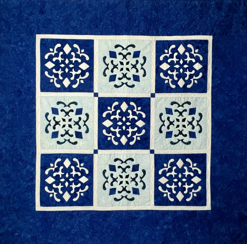 Double Dutch Delft Quilt (56" x 56")