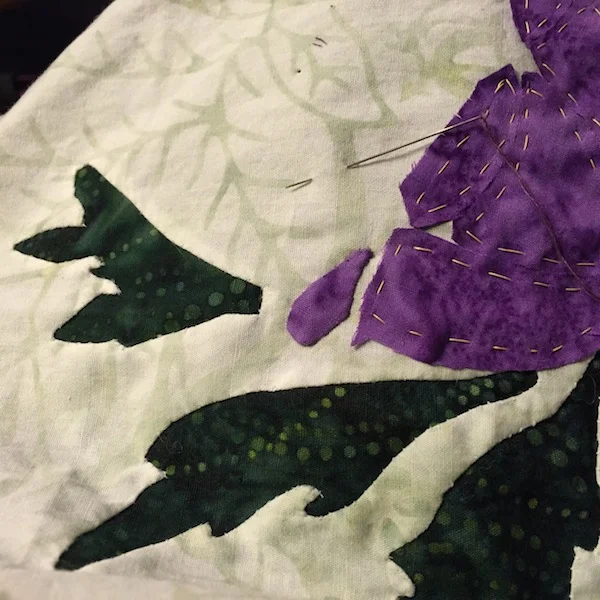 8b. Shape completely sewn down.