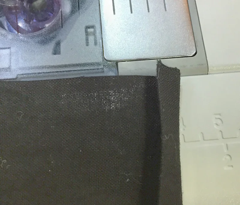 End of sleeve folded and ironed.
