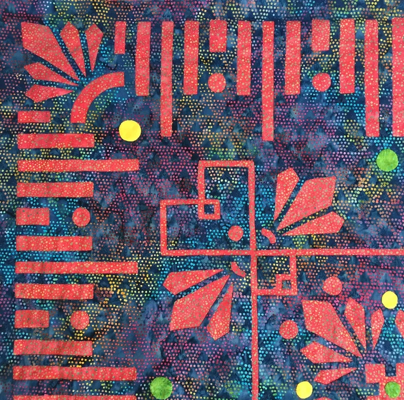 Desert Blooms, Medallion XI. More fabric fun!