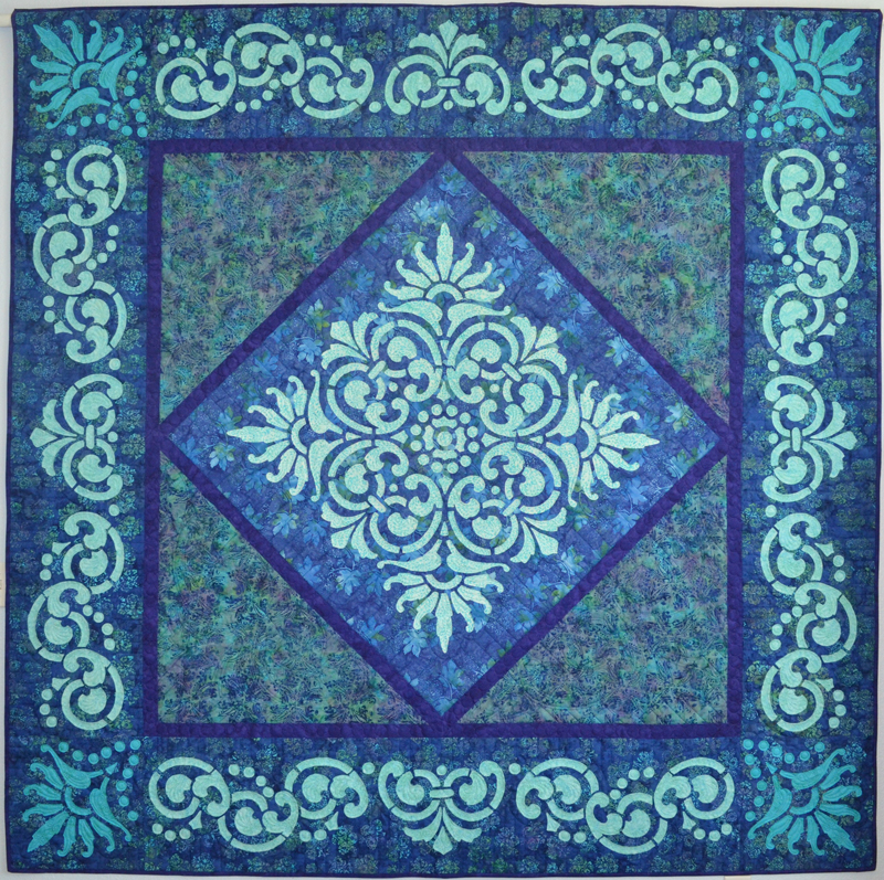 Fit for a Queen, 89" x 89". Need Scroll & Fan Medallion III and Quilt Expansion III patterns.
