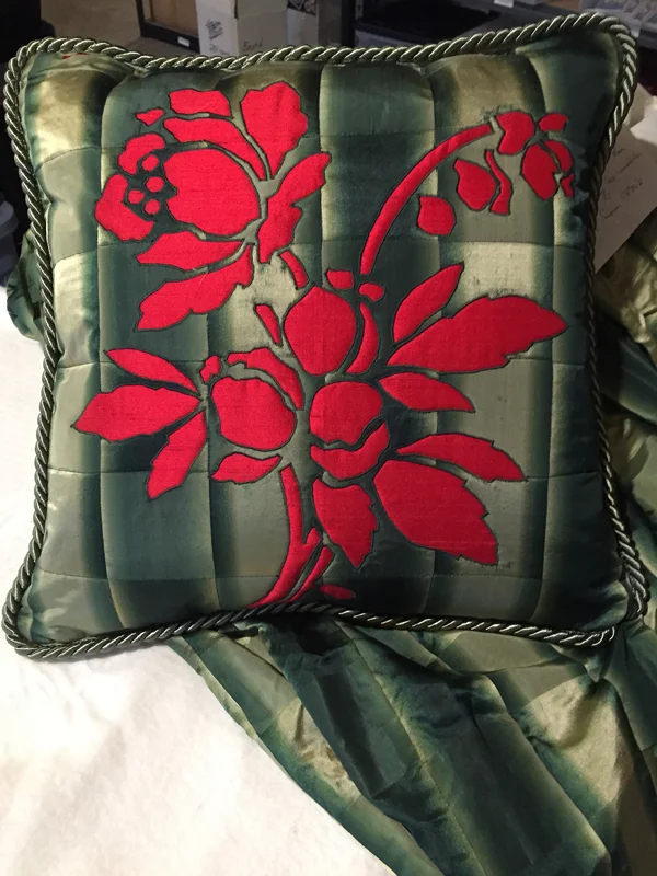 Pillow Finished laying on remains of skirt.