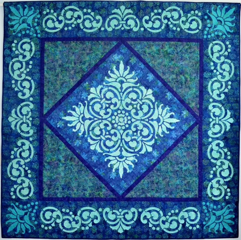 Fit for a Queen Quilt III (89" x 89"). Hand or machine reverse applique. 