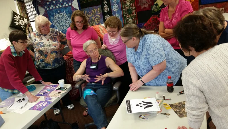 Margaret Willingham teaching at Bunkhouse Quilts, NH