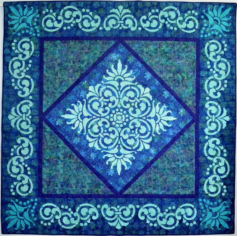 Fit for a Queen (89" x 89"). Hand or machine reverse applique