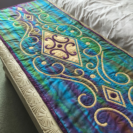 Vintage Jewel table runner 6 (18" x 48") hand