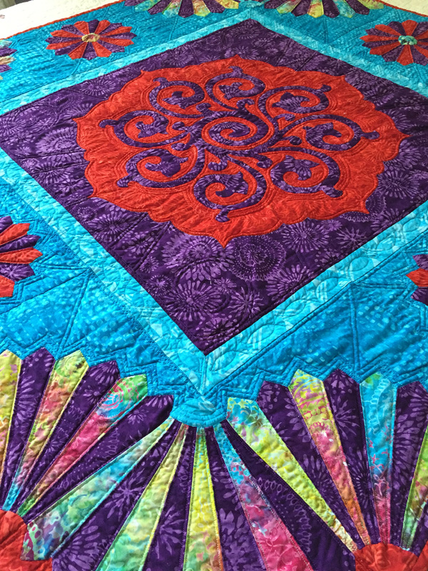 Fan the Flame Quilt VIII (50" x 50") "Stoke the Fire of your Passions"