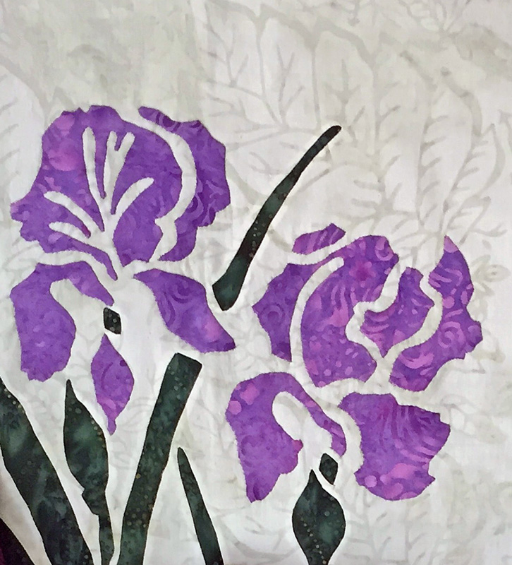 Iris, 9 of 9 (16" x 16") "Striking Beauty. Faith, Hope, Wisdom, Courage"