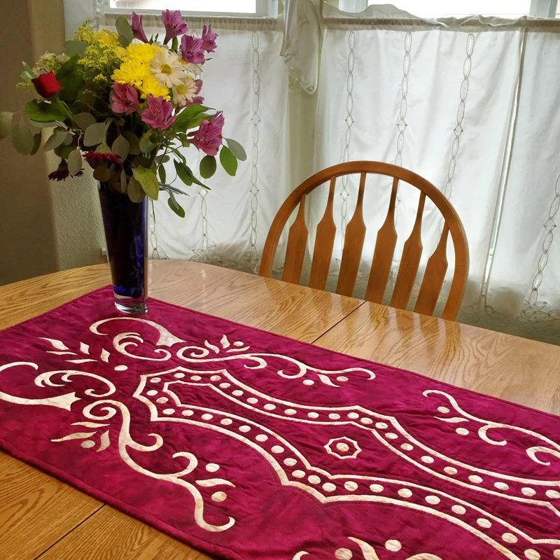 Abounding Grace table runner VIII for hand reverse applique.