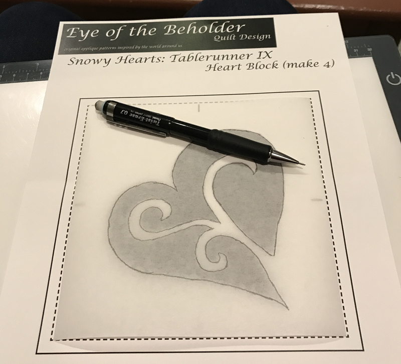 Trace the design onto the paper side of your paper-backed iron-on fusible. Our favorite brand is Soft Fuse .