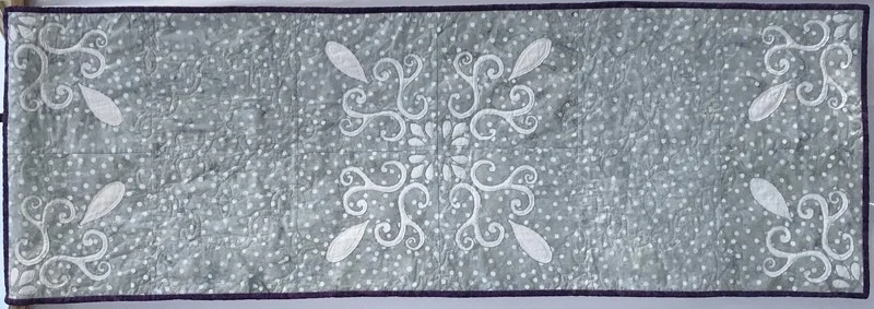 Chantilly Lace table runner XIV (20" x 60") in fabrics by Batik Textiles.