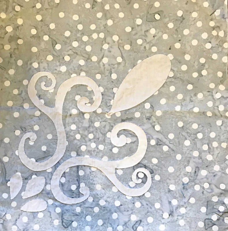 Lace Flourish block (10" x 10")