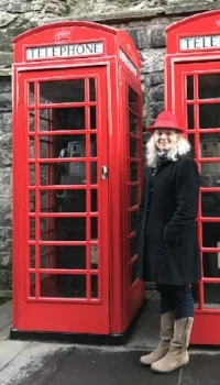 British classic in my new red hat.