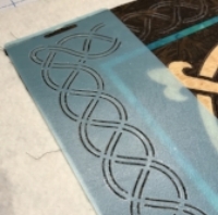 one of the Celtic stencils I used by The Stencil Co.