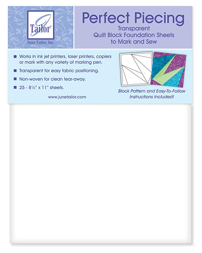 Perfect Piecing Foundation Sheets- June Tailor — Eye of the Beholder