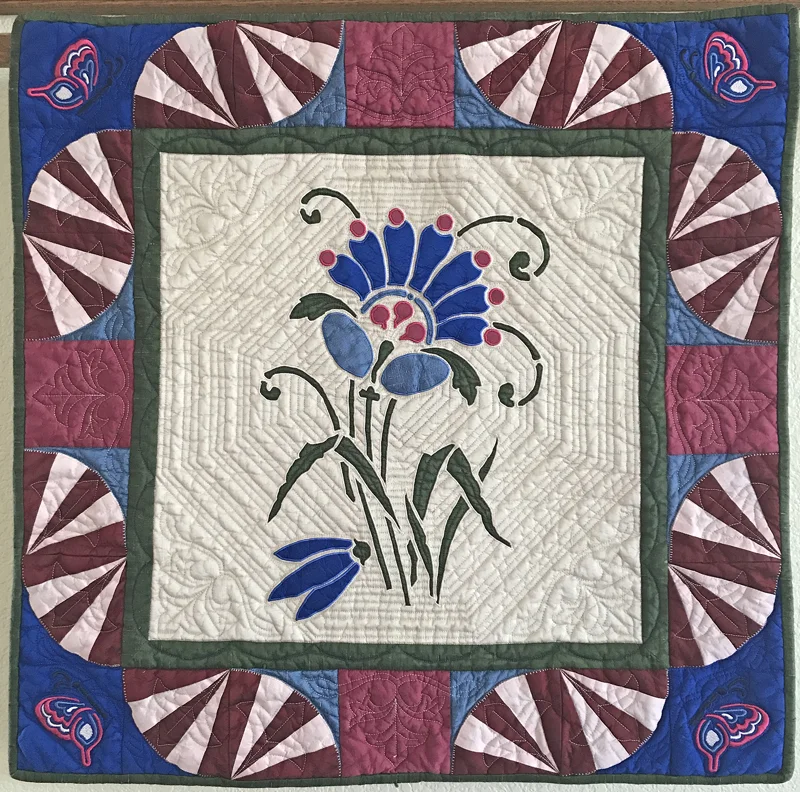 Amidala’s Flower mini-quilt X (28” x 28”)