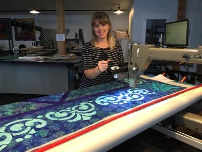 Natalia Majors, the long arm quilting designer for Fit for a Queen Quilt III.