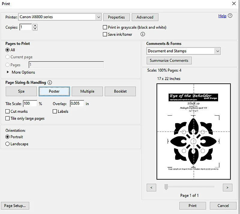 Printing Our PDF Digital Patterns at Home — Eye of the Beholder