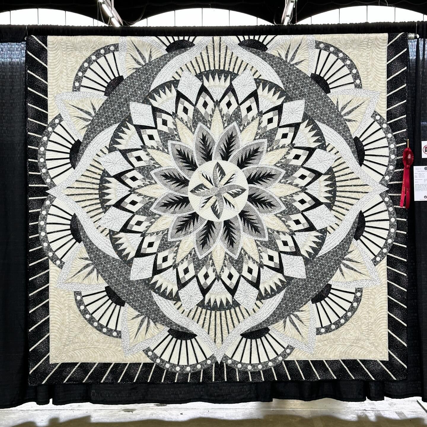 Download #2 of 1st, 2nd,&amp;3rd place ribboned competition quilts, in no particular order, at the @quiltersguildofdallas #dallasquiltshow . Zoom in to tag at right of quilt to see quilt information and maker/s. #quiltinspiration #eyeofthebeholderqui