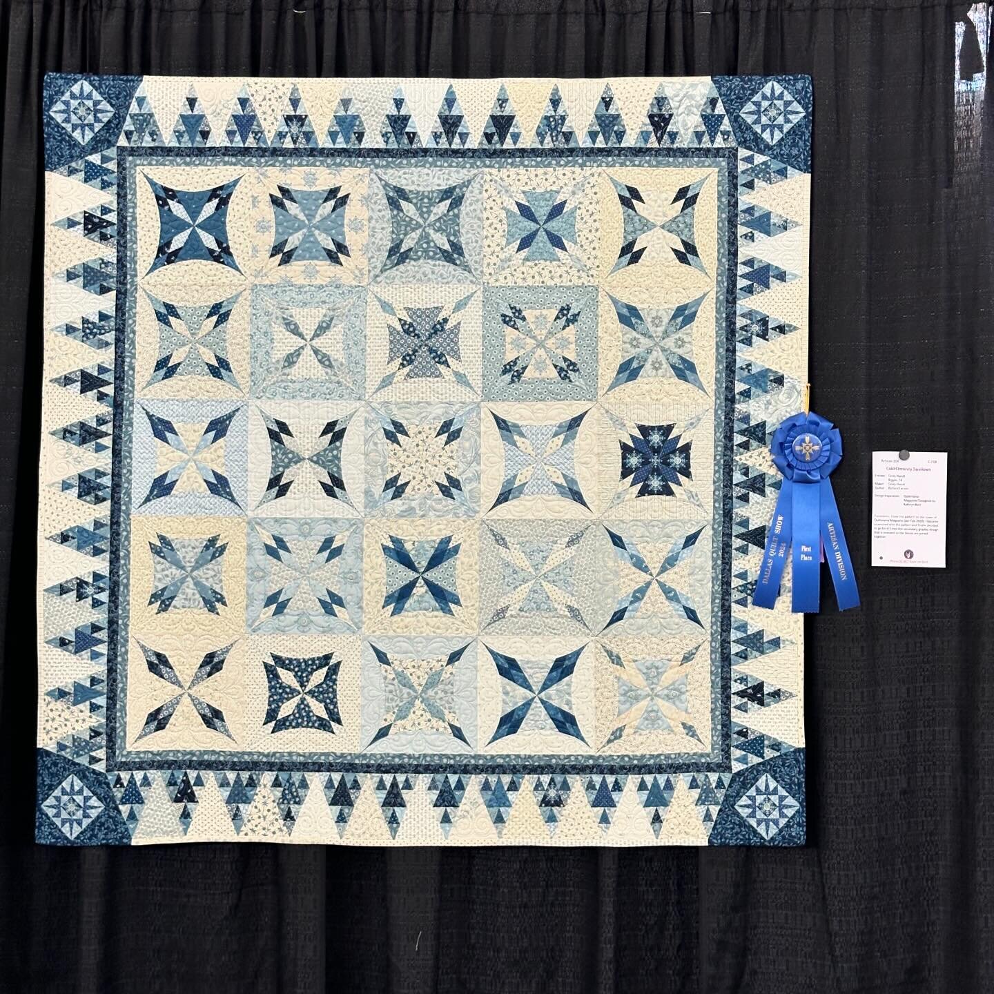 Download number 3 of 1st, 2nd, &amp; 3rd place ribboned competition quilts, in no particular order, from the @quiltersguildofdallas #dallasquiltshow . I made an effort to include the card with information about the quilt and the maker, but sorry, man