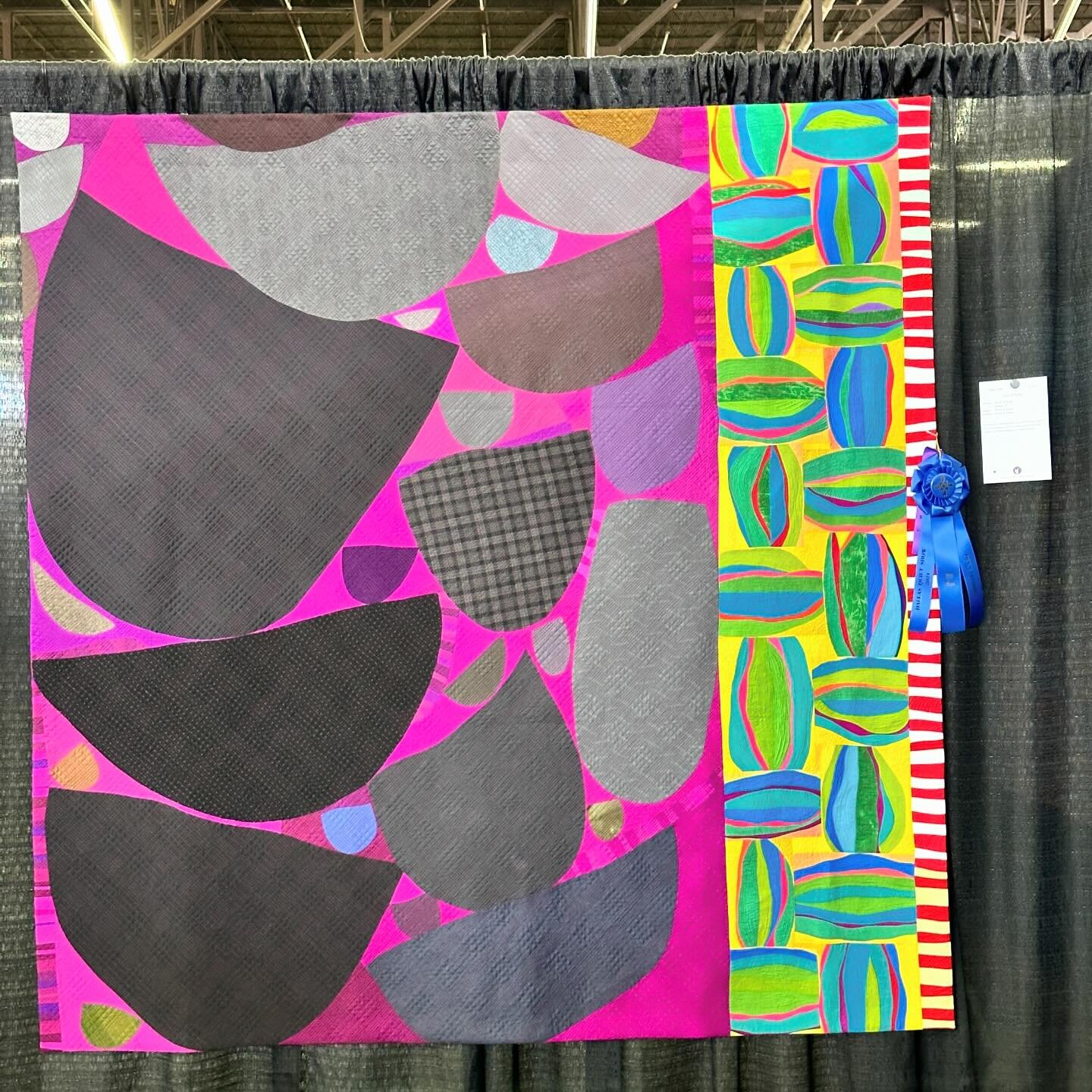 5th download of 1st, 2nd, &amp;3rd place ribboned competition quilts, in no particular order, at @quiltersguildofdallas #dallasquiltshow . Quilt tags included for in formation. Unfortunately they are very blurry. So, I invite the quilt makers to clai