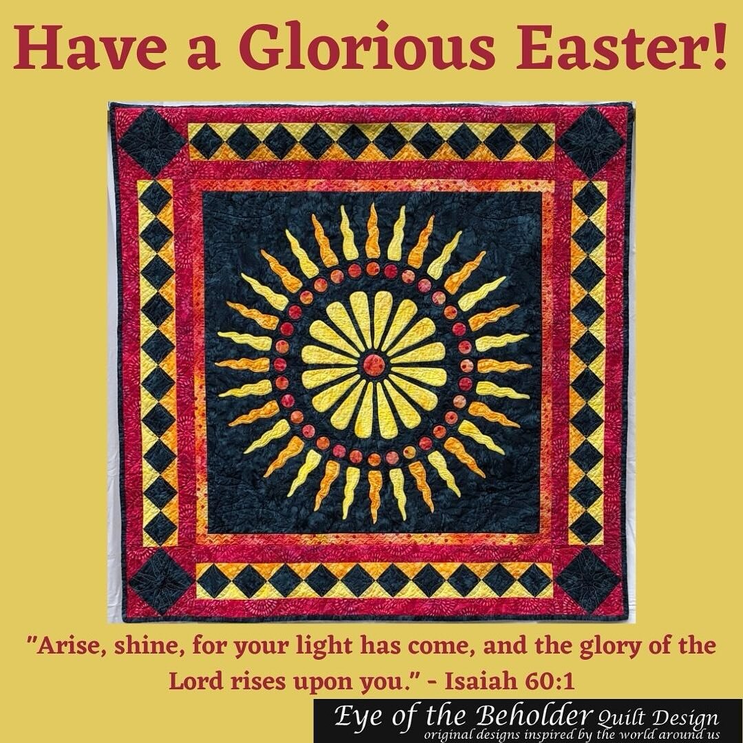 Happy Easter from  our house to yours! May you be blessed .#happyeaster ##easter #reverseapplique #eyeofthebeholderquiltdesign #