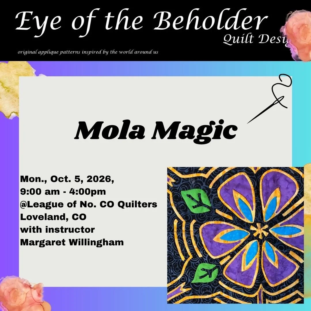 Mola Magic Workshop: Hand Reverse Applique 