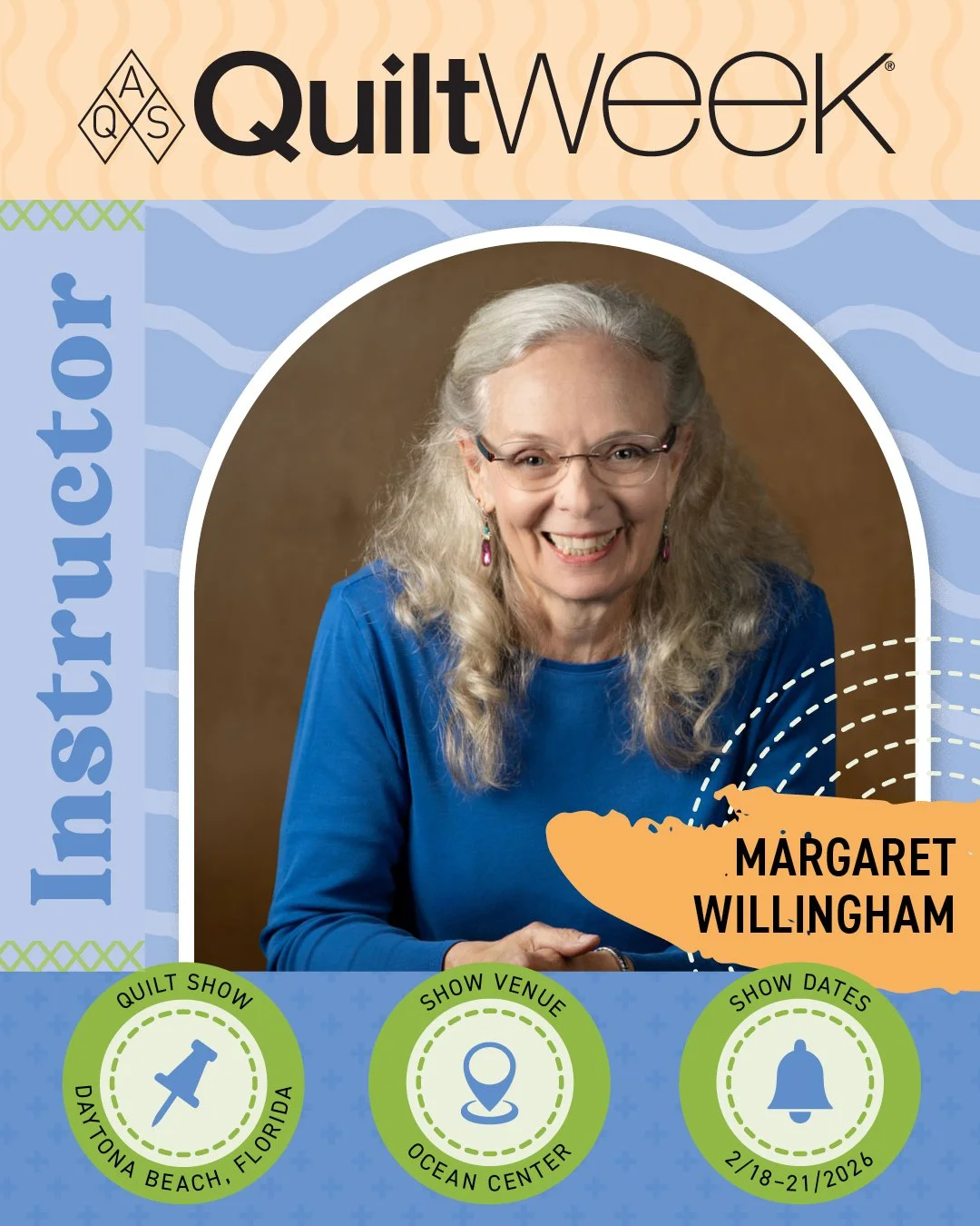 Get ready to unleash your creativity! 🎉 AQS Registration for AQS QuiltWeek &ndash; Daytona Beach 2026 is now open to everyone starting November 25, 2025! @aqsonline ✨ Imagine the possibilities as you lock in your favorite workshops, lectures, and sp