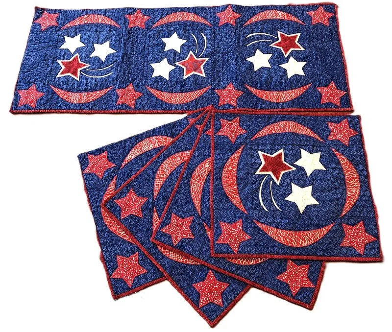 ⭐Shooting Stars! Added Dimension, 2/20/2026⭐
⭐Unlock Your Creative Potential! ⭐ Join Margaret Willingham at AQS Daytona Beach (Feb 18-21, 2026) to master Reverse Appliqu&eacute; and create a stunning placemat with a Shooting Star block. Learn new ski