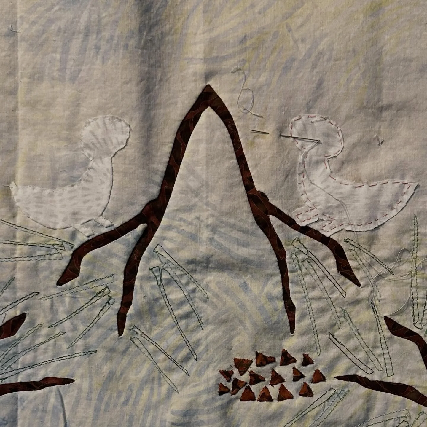 Chick-a-Dees are being stitched to life! Chick-a-Dee-Dee-Dee! Love Chick-a-dees! One of my projects for @aqsonline SEAM Quilt Cruise-CANADA &amp;NEW ENGLAND, September 18-25, 2027. Register now with a deposit to reserve your spot! https://www.america