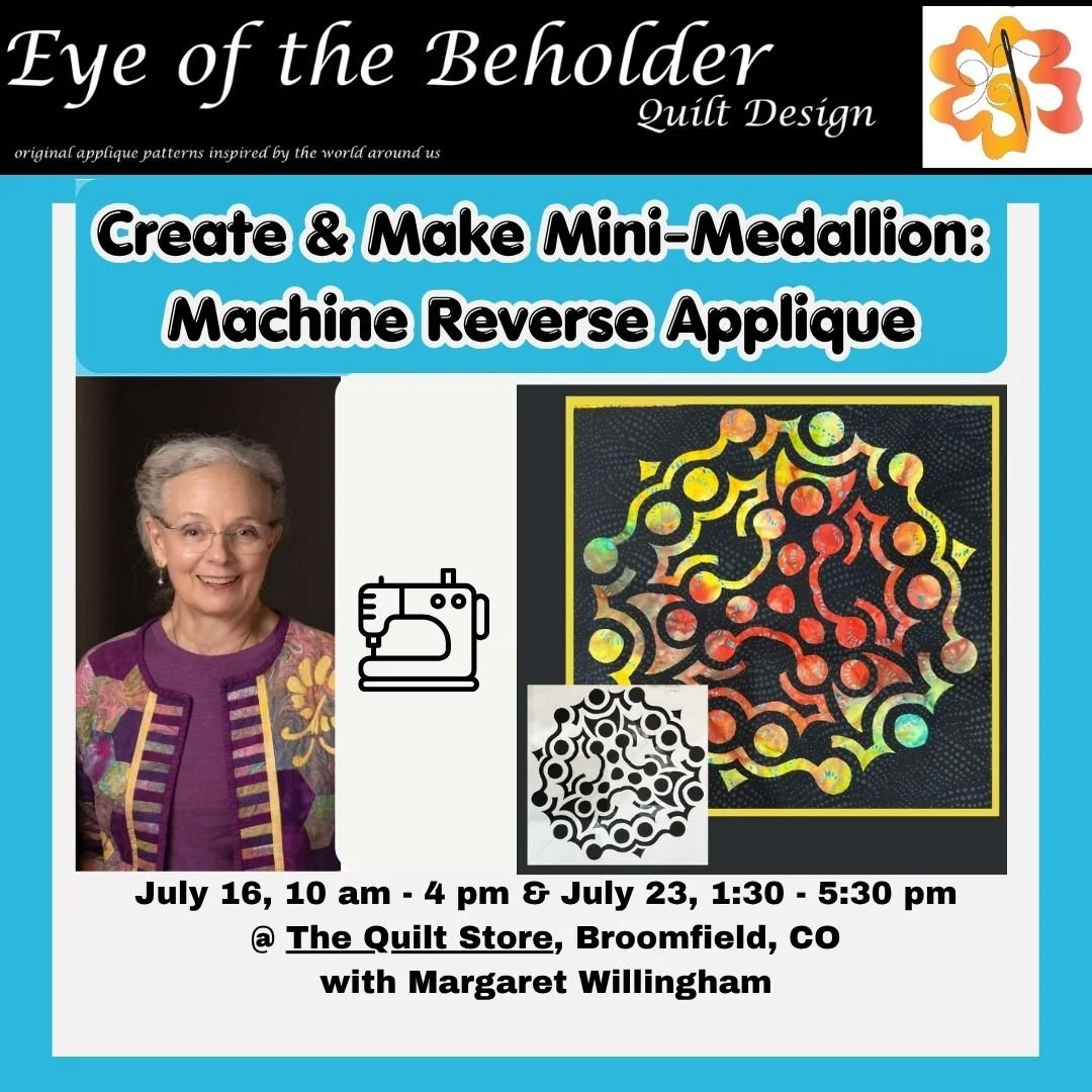 Create &amp; Make Medallion Class by Machine at The Quilt Store, 1/2 