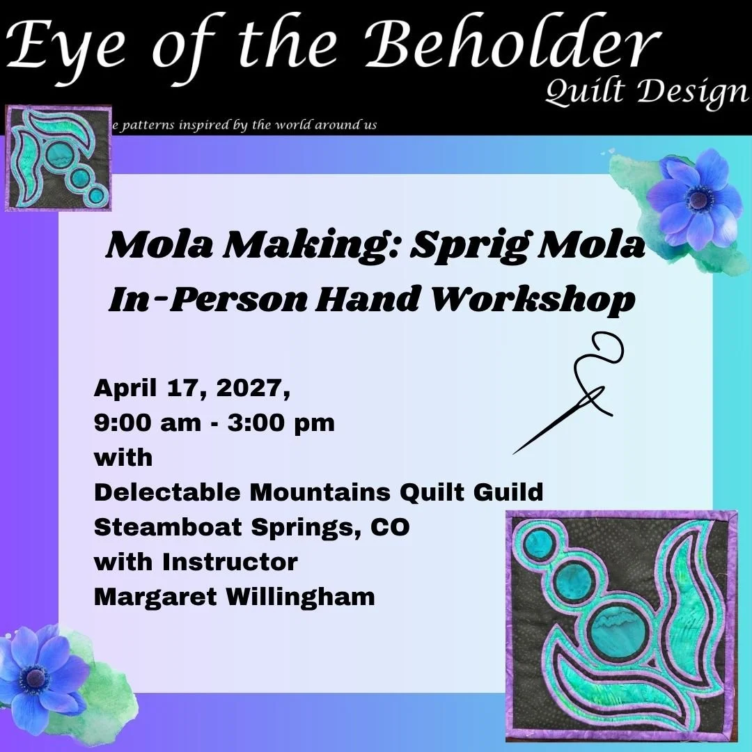 Mola Making-Sprig Mola: Hand Reverse Applique Workshop