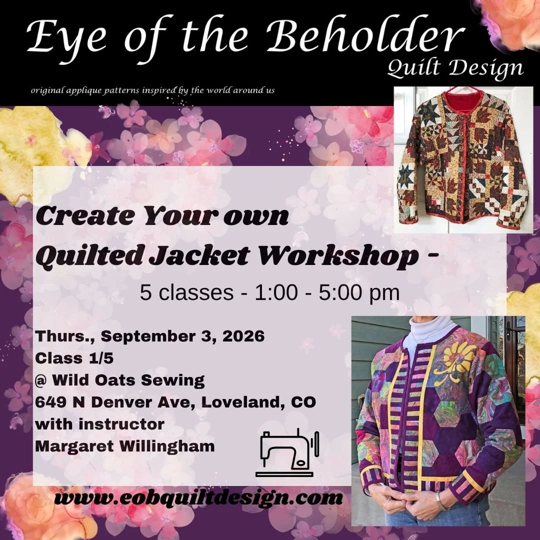 Create your own Quilted Jacket Workshop @Wild Oats Sewing: 1/5 