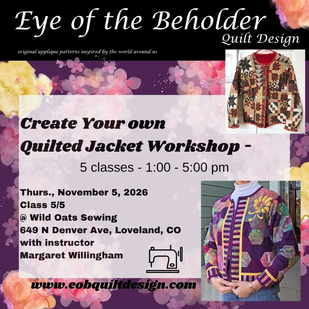 Create your own Quilted Jacket Workshop @Wild Oats Sewing: 5/5  
