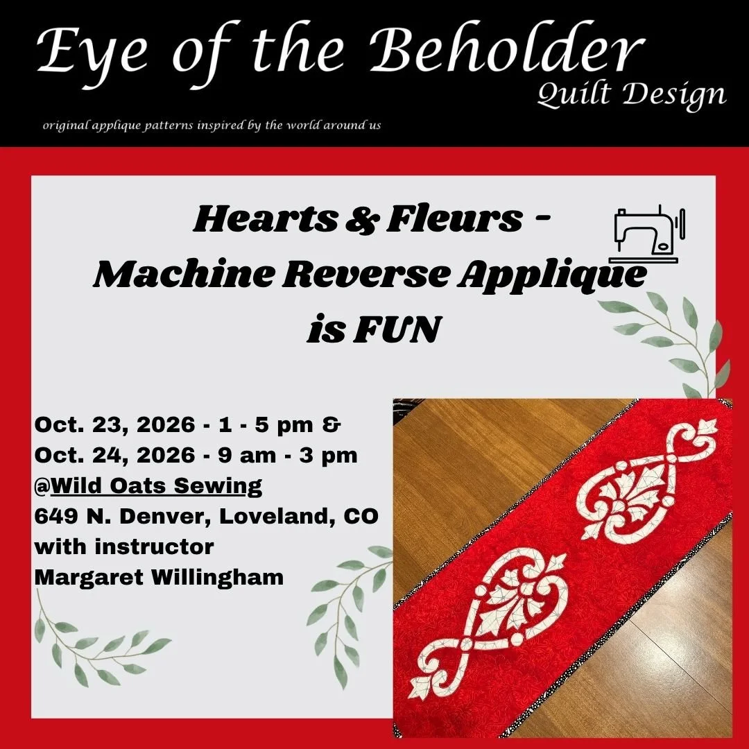  Hearts &amp; Fleurs - Machine Reverse Appliqué is FUN @Wild Oats Sewing: 1/2