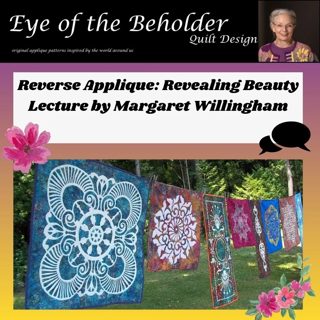 Unlock the Secrets of Reverse Appliqu&eacute;! 🎨 Join Margaret Willingham on September 15, 2026, at Sew Downtown, Greeley, CO, as she reveals the beauty of reverse appliqu&eacute; to Pieceable Friends Quilt Guild at 6:45 pm (MT). What is this fascin