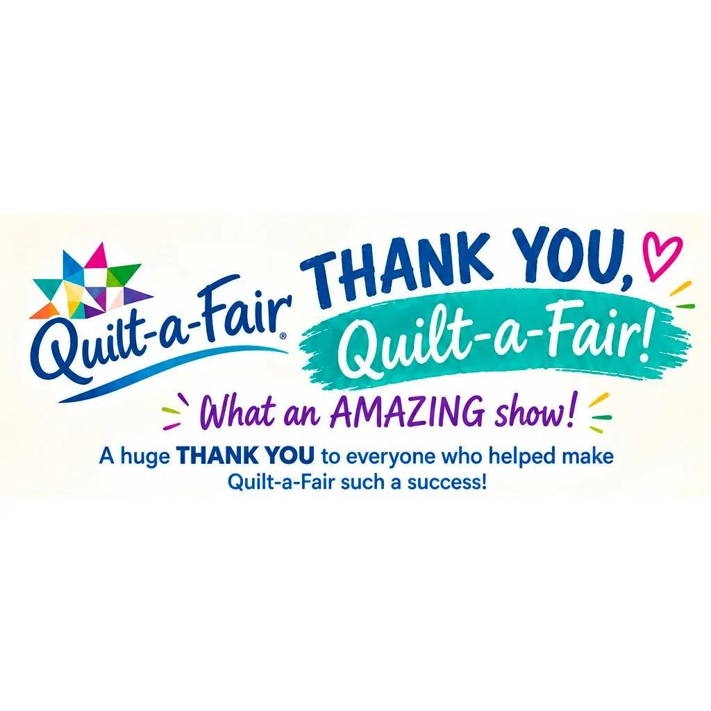 A big heart-felt thanks ❤ to all our customers and quilting friends for making Quilt-A-Fair a success and FUN!!! 🎉And many thanks to the tireless volunteers😃  of the @colorado_quilting_council  over countless hours for putting on a great show for a