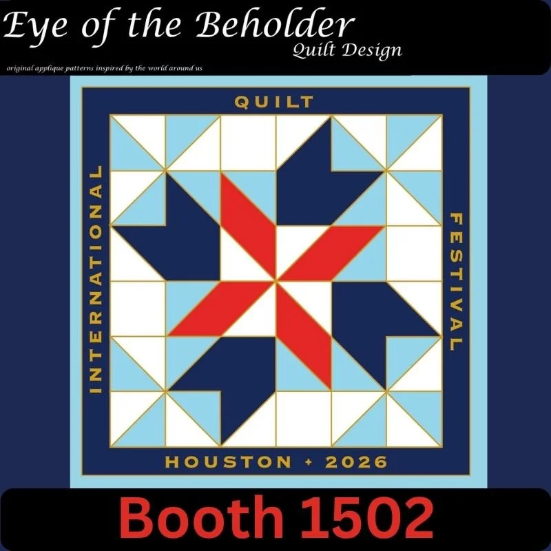 Join us at Houston @quiltfestival ! Booth 1502! 🎉 November 12 - 25, 2026. Discover the power of creativity with our newest patterns: Autumn Fire Quilt; Climbing Clematis Quilt; Susan Elizabeth's block and Victoriana Christmas Medallion. Let your ima